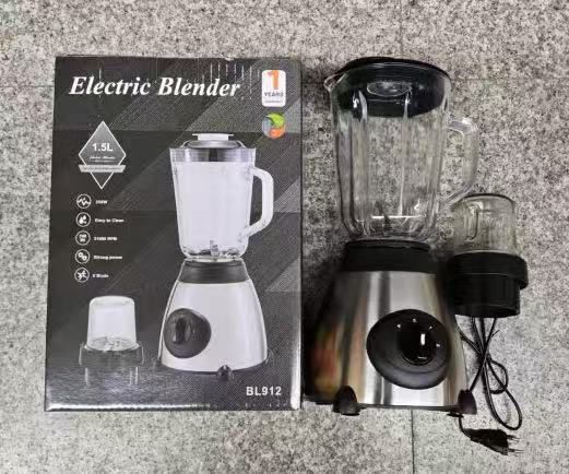Blender électrique 1,5 L (BL912) – Mixeur + moulin, lames inox