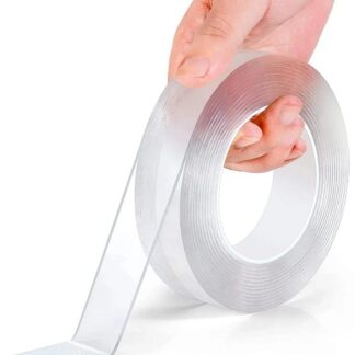 Ruban adhésif nano double-face transparent – Réutilisable, lavable, super résistant