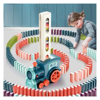 Train domino automatique – Jouet éducatif qui pose les dominos tout seul (avec lumière & son)